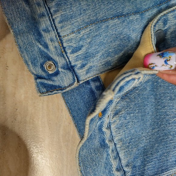 Vintage Armani Jeans Denim Jacket Reversible Mens 34 Blue Made in Italy - small - Picture 12 of 16